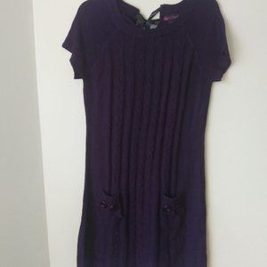 She's cool sweater purple dress pockets size XL